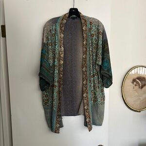 Blue and Green Elegant Duster